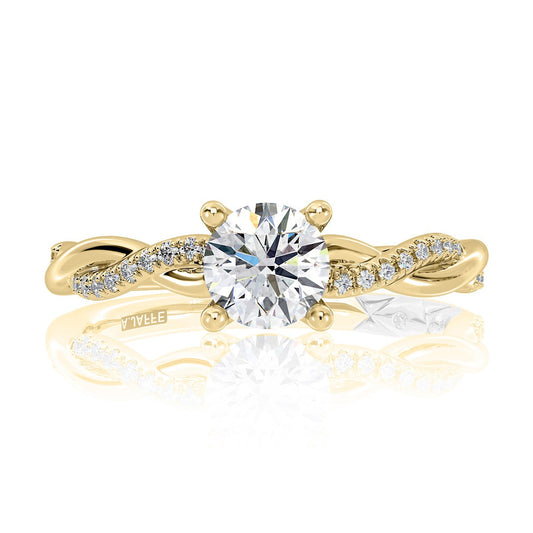 A. Jaffe Side Stone Natural Diamond Semi-Mount Eng