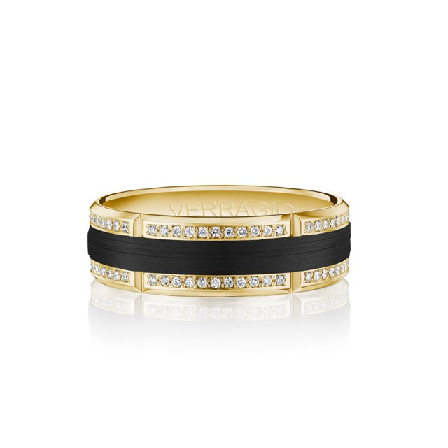 Verragio Men's Natural Diamond Band in 14 Karat Wh