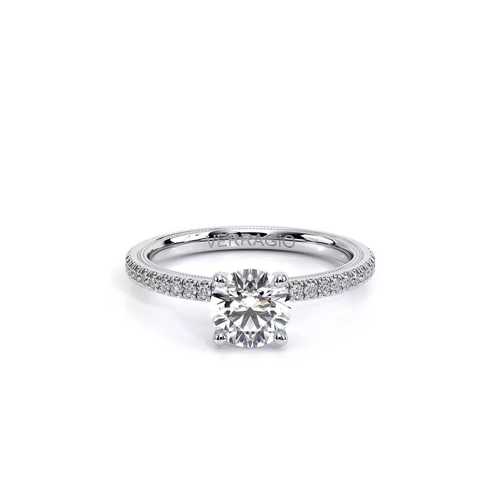 Verragio 14K White Gold Diamond Solitaire Engagement Ring