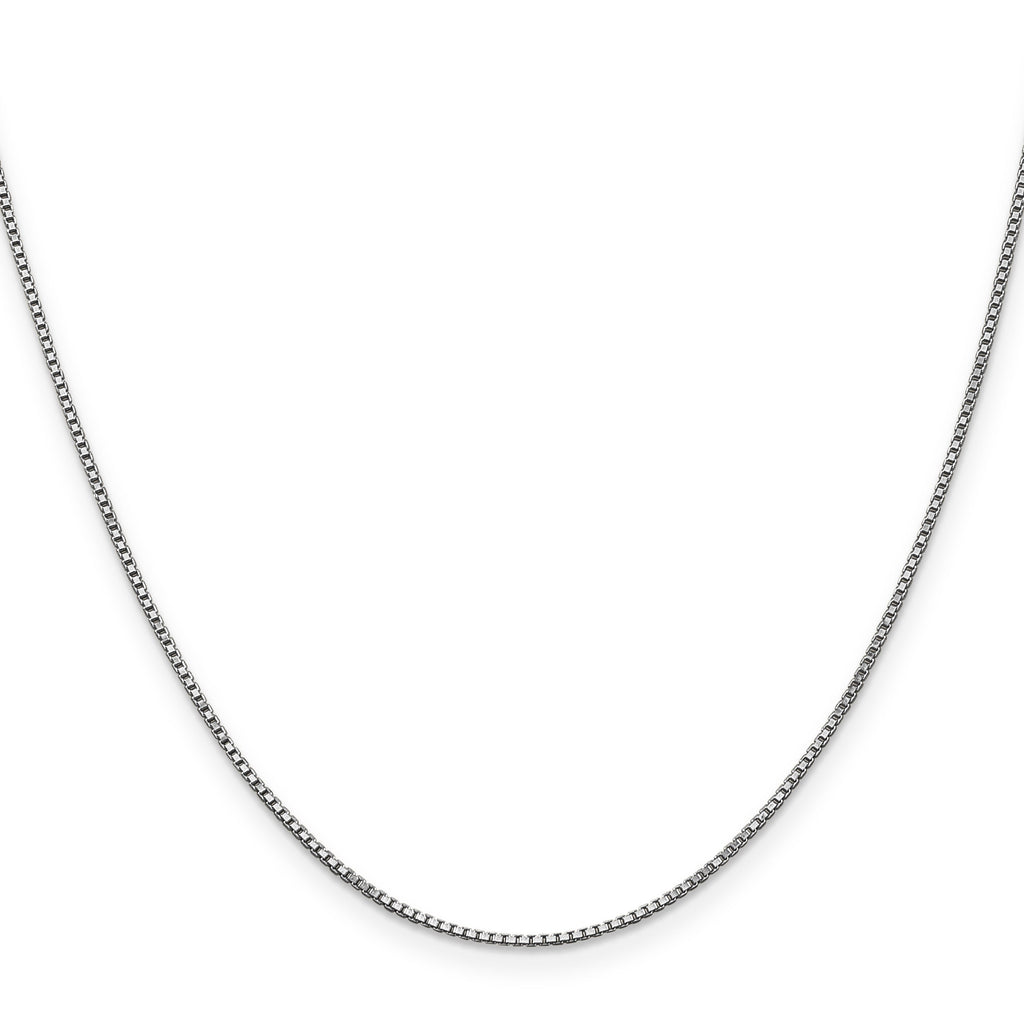 14K white gold box chain necklace.