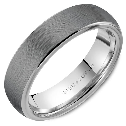 Tantalum white-grey band, polished satin finish.