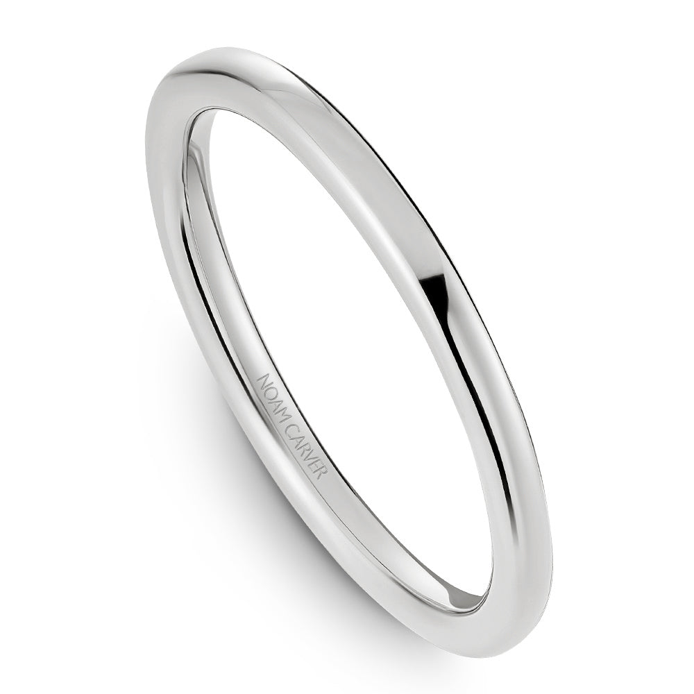 14K white gold carved band, polished finish.
