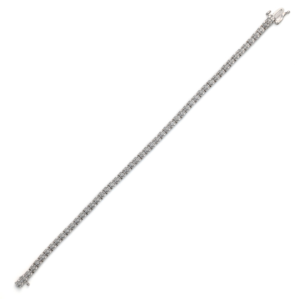 14K white gold diamond tennis bracelet.