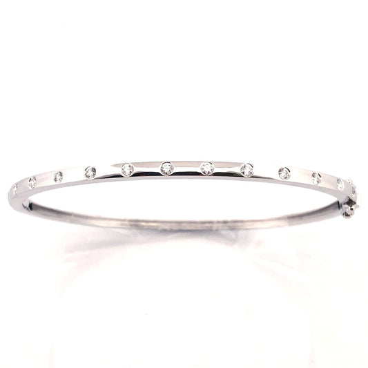 Natural Diamond Bracelet in 14 Karat White with 0.34ctw Round Diamonds