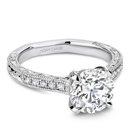 Noam Carver Hidden Accent Solitaire Natural Diamon