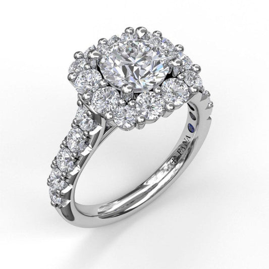 Natural Diamond Semi-Mount Engagement Ring