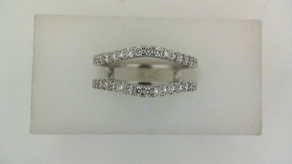Contour diamond wedding band, 14K white gold.