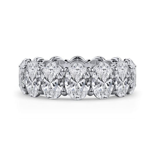 ReMARKable Designs Band in 14 Karat White Gold with 8.55ctw of Round Lab-Grown Diamonds