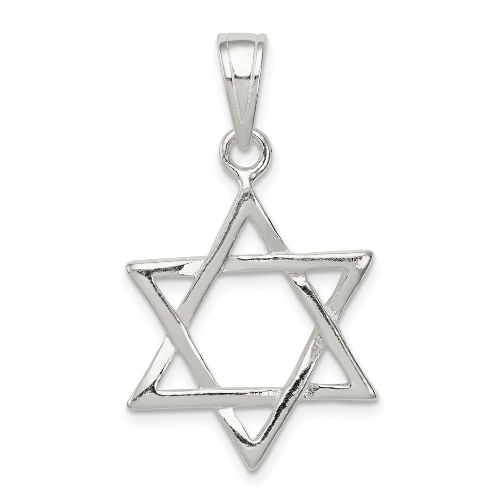 Sterling silver Star of David pendant.