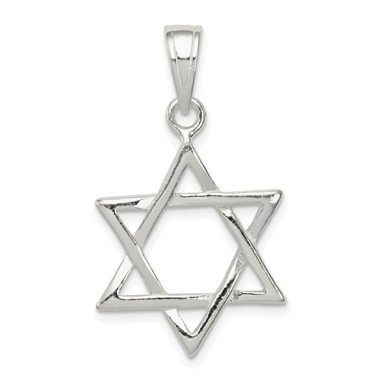 Sterling silver Star of David pendant.