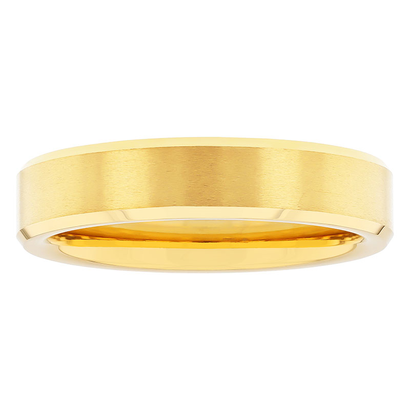 Tungsten carbide yellow band, carved design.