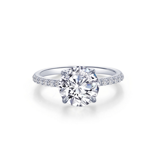 Lafonn Color Gemstone Ring in Sterling Silver with 15 Round Simulated Diamonds 3.00ctw