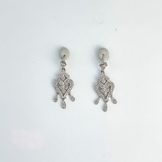 ReMARKable Estate Natural Diamond Earrings in 14 Karat White Gold with 0.23ctw Round Diamonds