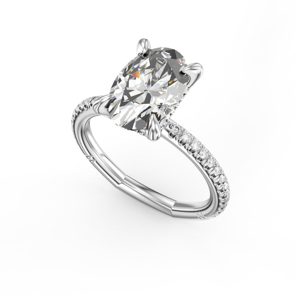 Noam Carver Hidden Accent Side Stone Natural Diamo