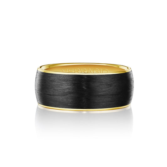 Verragio Carved Band (No Stones) in Carbon Fiber 1