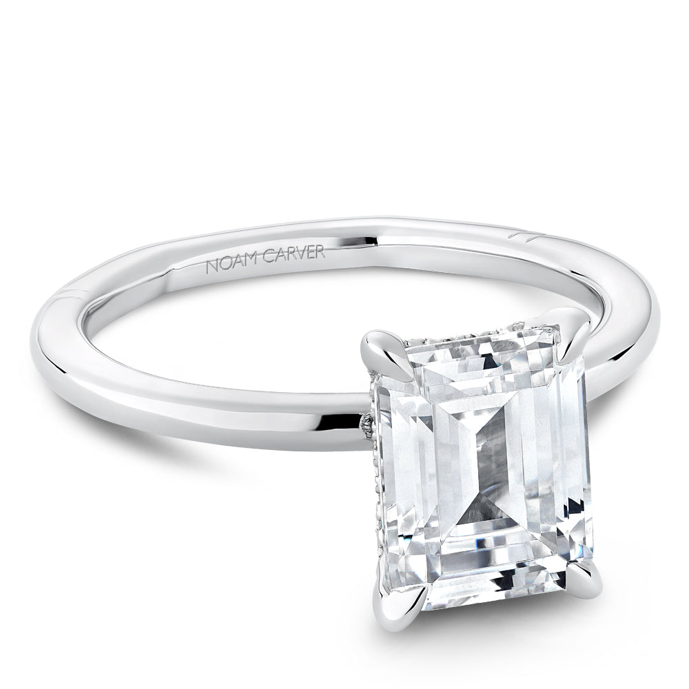 Noam Carver Hidden Accent Solitaire Natural Diamon
