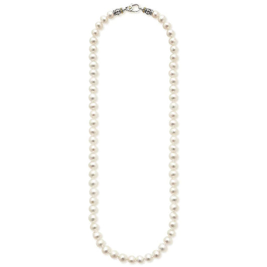 LAGOS Color Gemstone Necklace in Sterling Silver 18 Karat White Yellow Gold