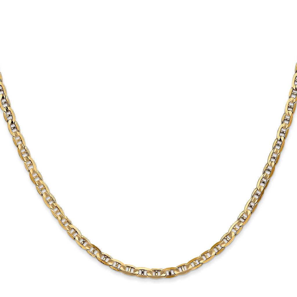 14K Yellow Gold Anchor Chain Necklace