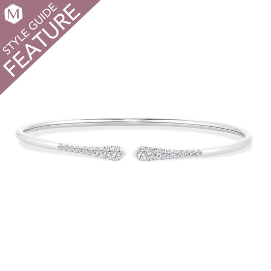 14K white gold bracelet with diamonds.