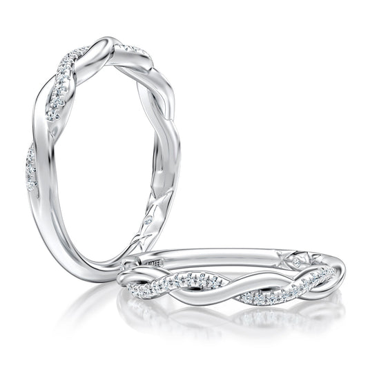 A. Jaffe Natural Diamond Ring with 0.11ctw Round Diamonds