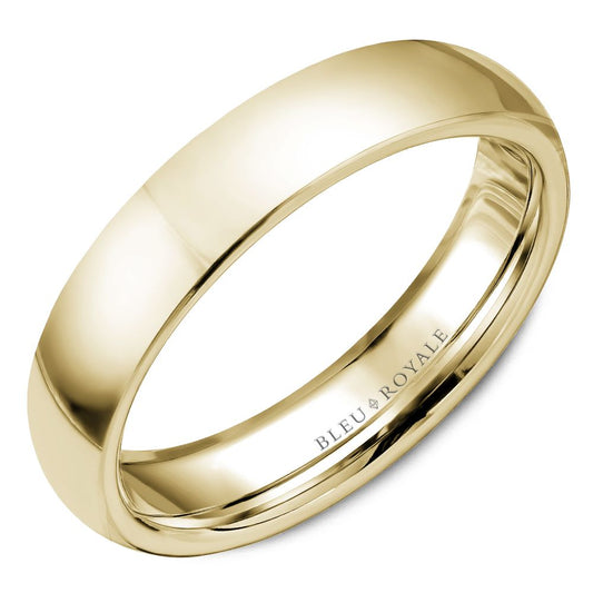 14K yellow gold carved band, polished finish.