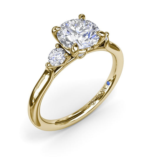 Natural Diamond Semi-Mount Engagement Ring