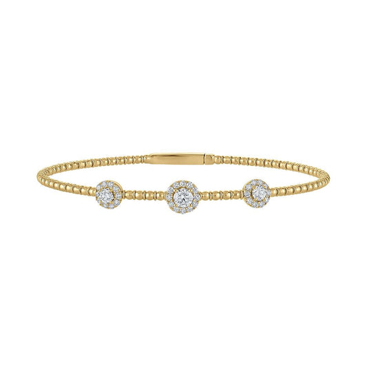 ReMARKable Designs Natural Diamond Bracelet in 14 Karat Yellow Gold with 0.78ctw Round Diamonds