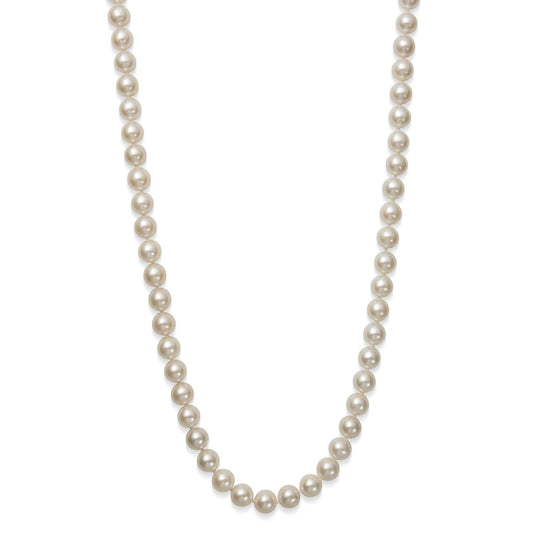 Freshwater pearl necklace on sterling silver.