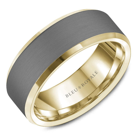 Tantalum yellow-grey band, polished satin finish.