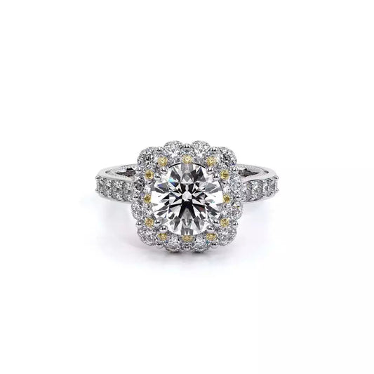 Verragio diamond halo engagement ring, white-rose gold.