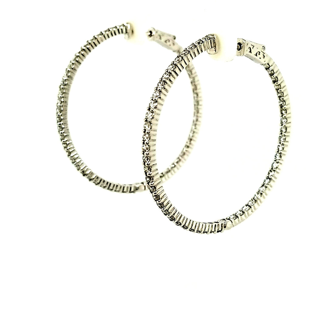 ReMARKable Designs Large Hoop Natural Diamond Earr