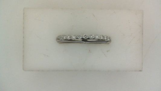 Lab-grown diamond band, 14K white gold.