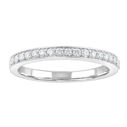 ReMARKable Designs Ladies Wedding Band in 14 Karat White Gold with 0.25ctw of Round Lab-Grown Diamond