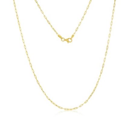 16" Paperclip 1.55mm Chain in 14 Karat Yellow