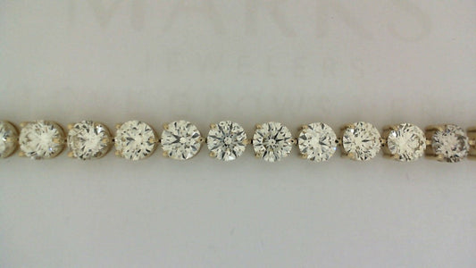 ReMARKable Designs Natural Diamond Bracelet in 14 Karat Yellow Gold with 24.61ctw K/L SI1-SI2 Round Diamonds