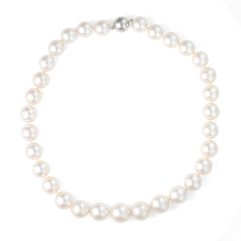 South Sea pearl necklace with magnetic clasp.