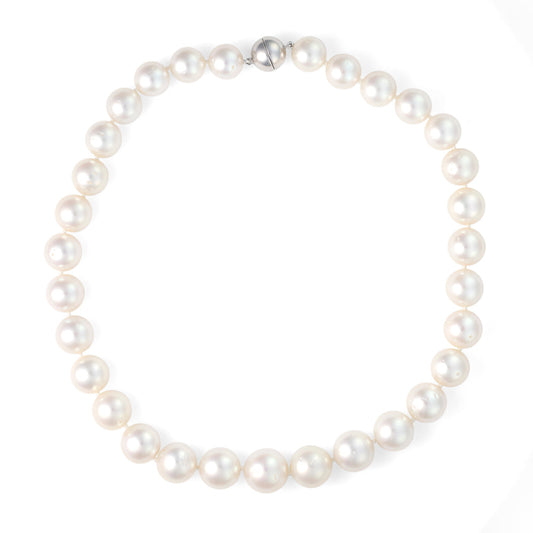 South Sea pearl necklace with magnetic clasp.