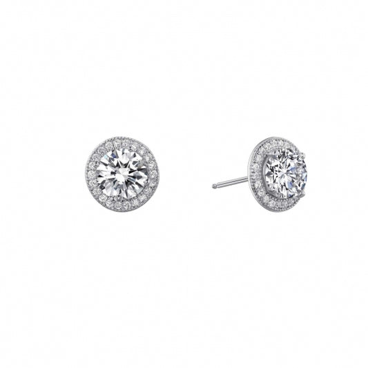 Stud Simulated Diamond Earrings in Platinum Bonded Sterling Silver 2.50ctw