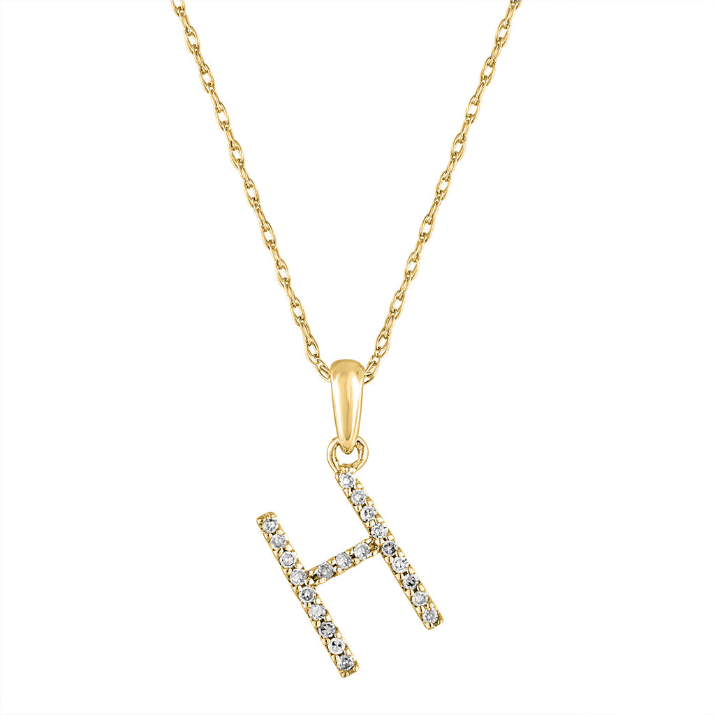 Gold necklace with diamond-studded 