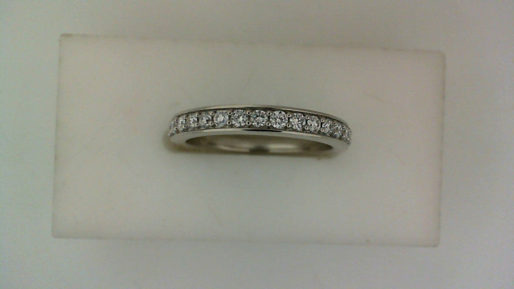 Lab-grown diamond band in white gold.