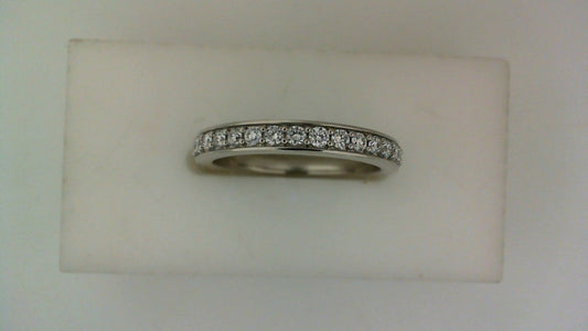 Lab-grown diamond band in white gold.