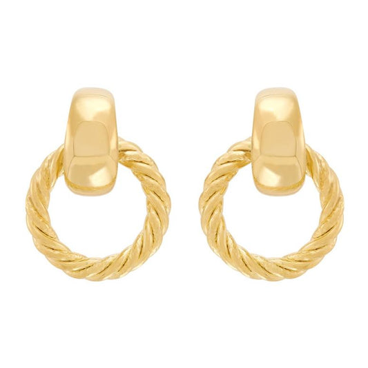 ARMADANI Doorknocker Earrings (No Stones) in 14 Karat Yellow Gold