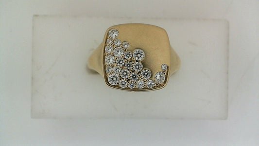 ReMARKable Designs Diamond Accent Natural Diamond Ring in 18 Karat Yellow Gold with 0.50ctw Round Diamonds