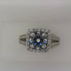 NDE HA Natural Diamond Semi-Mount Engagement Ring in 18 Karat White with 56 Round Diamonds, Color: H/I, Clarity: SI1-SI2, totaling 0.38ctw
