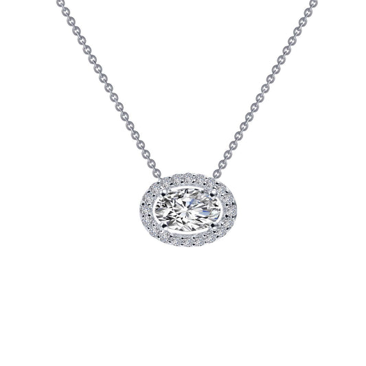 Simulated Diamond Necklace in Platinum Bonded Sterling Silver 0.63ctw