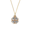 M Estate Collection Clover Necklace (No Stones) in 18 Karat White - Yellow