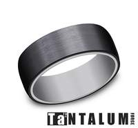 Tantalum titanium carved band, black-grey, 8MM.