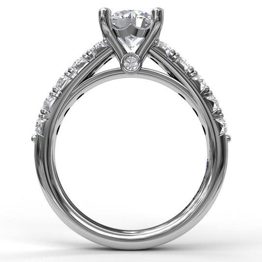 Natural Diamond Semi-Mount Engagement Ring