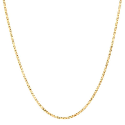 ReMARKable Designs Diamond Cut Wheat Chain in 14 Karat Yellow Gold, 24" Length, 1.2mm