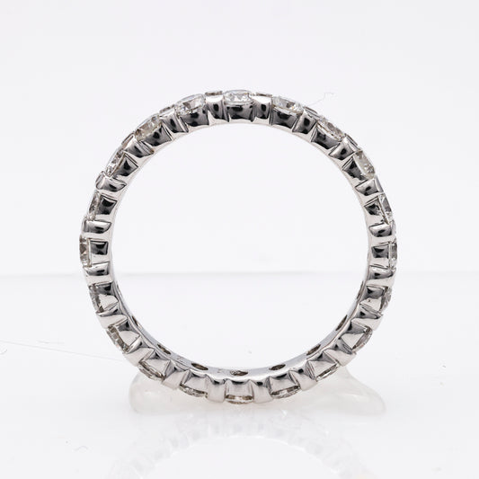 14K white gold diamond eternity ring.